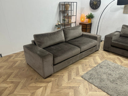 Bruine Velvet Zetels Set ~ Losse Kussens Met Afneembare Hoezen