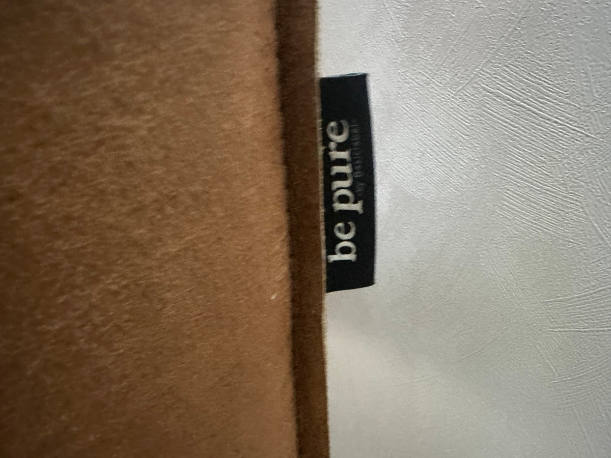 Be Pure Cognac Bruine Suède Stoffen 3-Zits Zetel ~ Losse Kussens Met Afneembare Hoezen