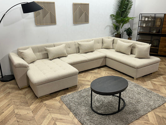 !Showroommodel! Witte Bouclé U Zetel