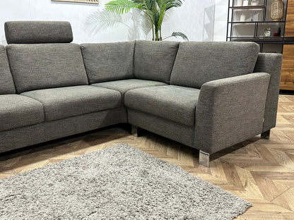 Topform Antraciet Hoekzetel ~ Losse Rugkussens Met Afneembare Hoezen
