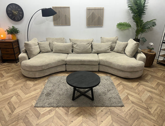 Crème/Beige Design U Zetel ~ Losse Kussens Met Afneembare Hoezen