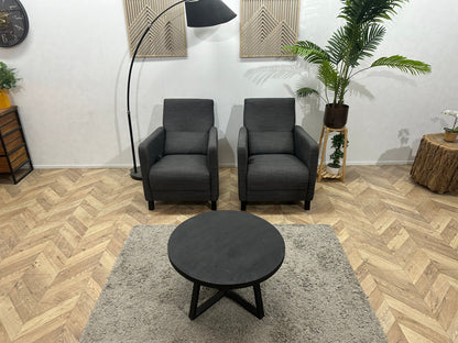 Antraciet Fauteuils ~ Verstelbare Rugleuningen