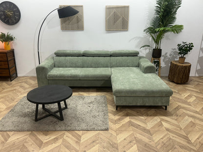 !Showroommodel! Groene Cremona Hoekzetel ~ Verstelbare Hoofdsteunen