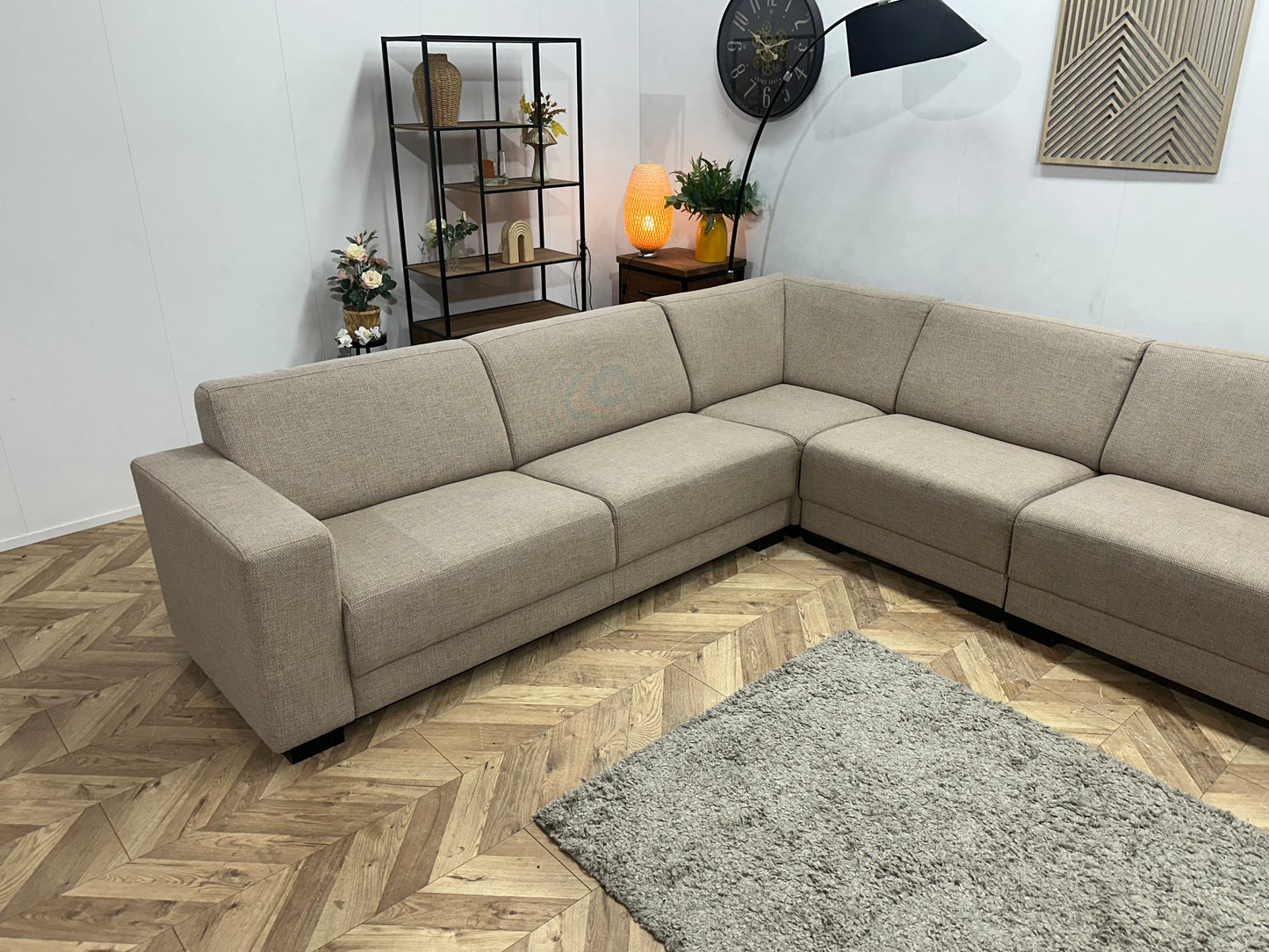 Beige Ruime U Zetel ~ Vaste Kussens