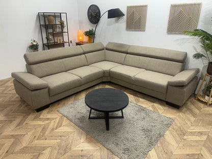 Beige Hoekzetel ~ Verstelbare Arm/Hoofdsteunen