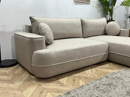 !Showroommodel! Licht Grijze Velvet Hoekzetel