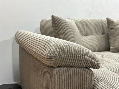 !Showroommodel! Licht Bruine Ribstof U Zetel