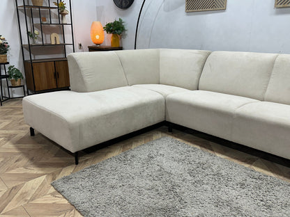 !Showroommodel! Crème Suède Stoffen Hoekzetel