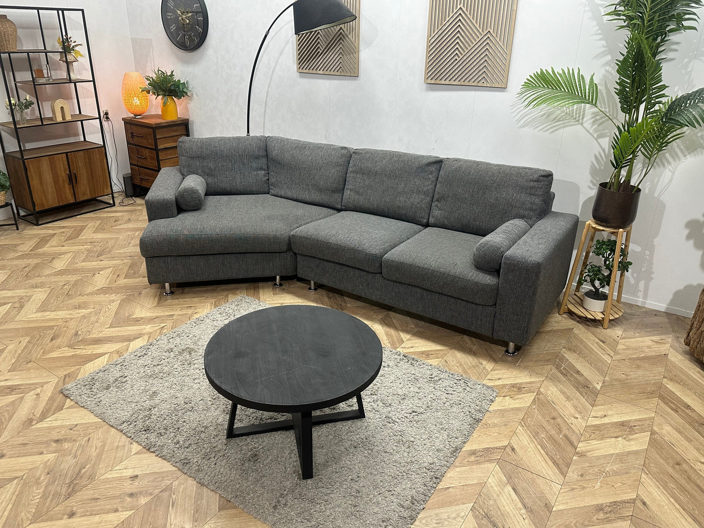 Antraciet Design Hoekzetel ~ Losse Kussens Met Afneembare Hoezen