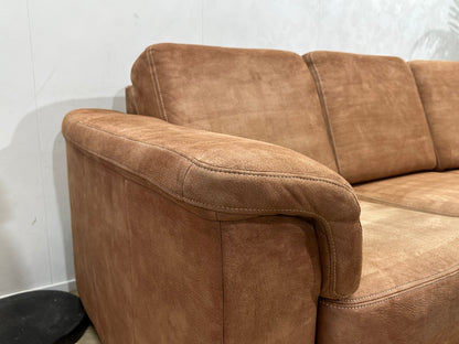 Cognac Bruine Suède Stoffen Hoekzetel ~ Vaste Kussens
