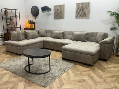 !Showroommodel! Licht Bruine Ribstof U Zetel