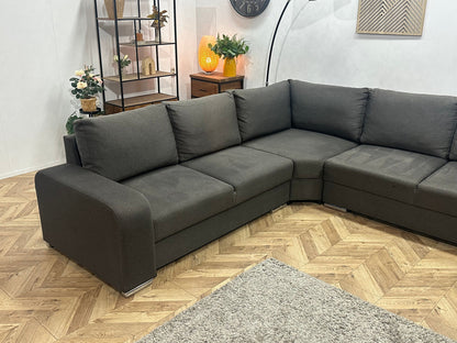 !Showroommodel! Antraciet Suède Stoffen U Zetel