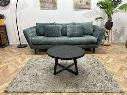 Groen/Grijze Velvet 2,5-Zits Zetel
