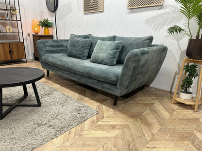 Groen/Grijze Velvet 2,5-Zits Zetel