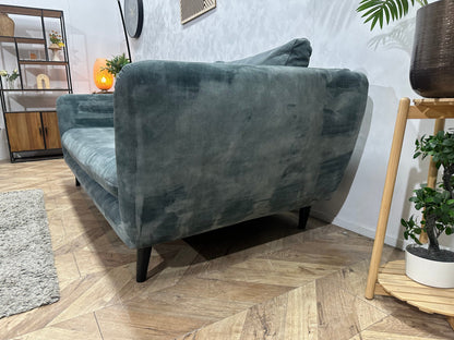 Groen/Grijze Velvet 2,5-Zits Zetel