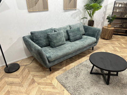 Groen/Grijze Velvet 2,5-Zits Zetel