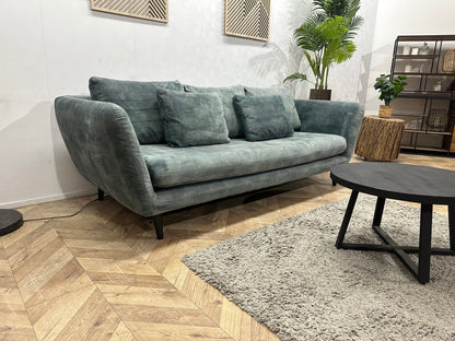 Groen/Grijze Velvet 2,5-Zits Zetel