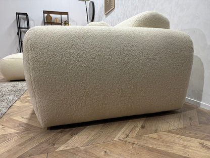 !Showroommodel! Crème Bouclé Hoekzetel
