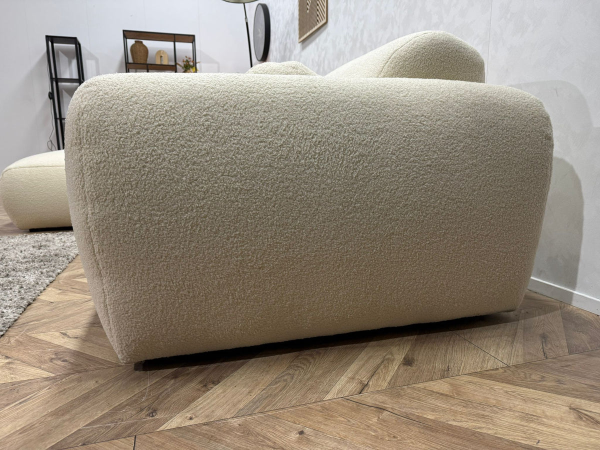 !Showroommodel! Crème Bouclé Hoekzetel