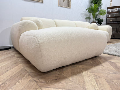 !Showroommodel! Crème Bouclé Hoekzetel