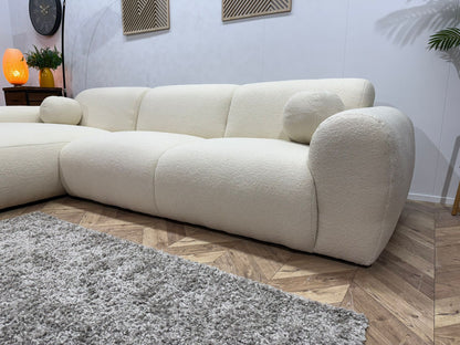 !Showroommodel! Crème Bouclé Hoekzetel