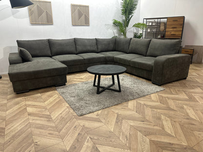 !Showroommodel! Antraciet Suède Stoffen U Zetel