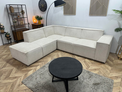 !Showroommodel! Witte Bouclé Hoekzetel