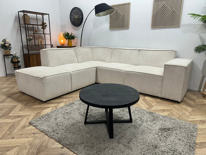 !Showroommodel! Witte Bouclé Hoekzetel