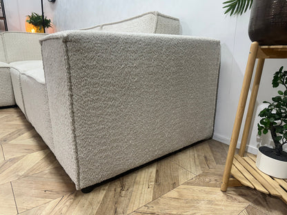 !Showroommodel! Witte Bouclé Hoekzetel