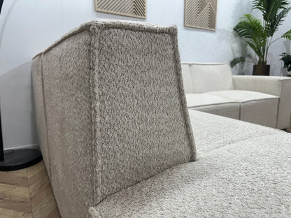 !Showroommodel! Witte Bouclé Hoekzetel